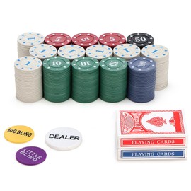 TENETMAN Poker Chips Set 300 Pcs and 2 Decks of Premium Playing Cards，Professional Grade Casino Style-About 4 Grams Casino Grade Chips for Texas Hold’em, Blackjack, and All Card Games