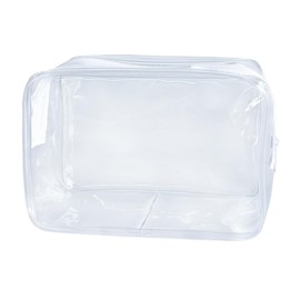 Neon Clear Pouch Small, Clear Makeup Bag, 7"x2.3"x4.7" Size TSA Approved Toiletry Bag, Clear Travel Bags for Toiletries, Clear Cosmetic Bag for Women and Men Small (transparent)