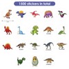 CVFRTT 3 Rolls Dinosaur Stickers, Round Stickers, Cartoon Animal Stickers