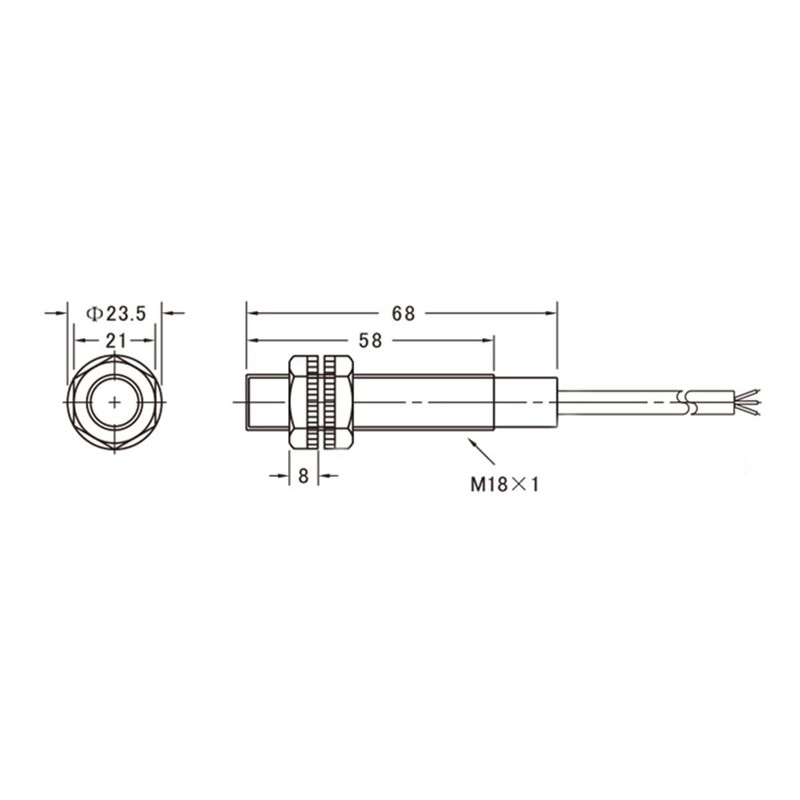 Baomain Photoelectric Sensor E3F-R4P2 Retroreflective Optical Sensor Switch DC 10-30V