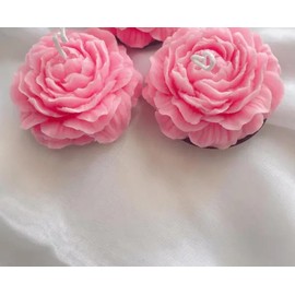 CPS Decor Candles for Home Scented Peony Flower Colorful Soy Wax Hand Poured Smokeless Candle Gift Set for Decoration Home use (Set of 2 pcs) (Pink)