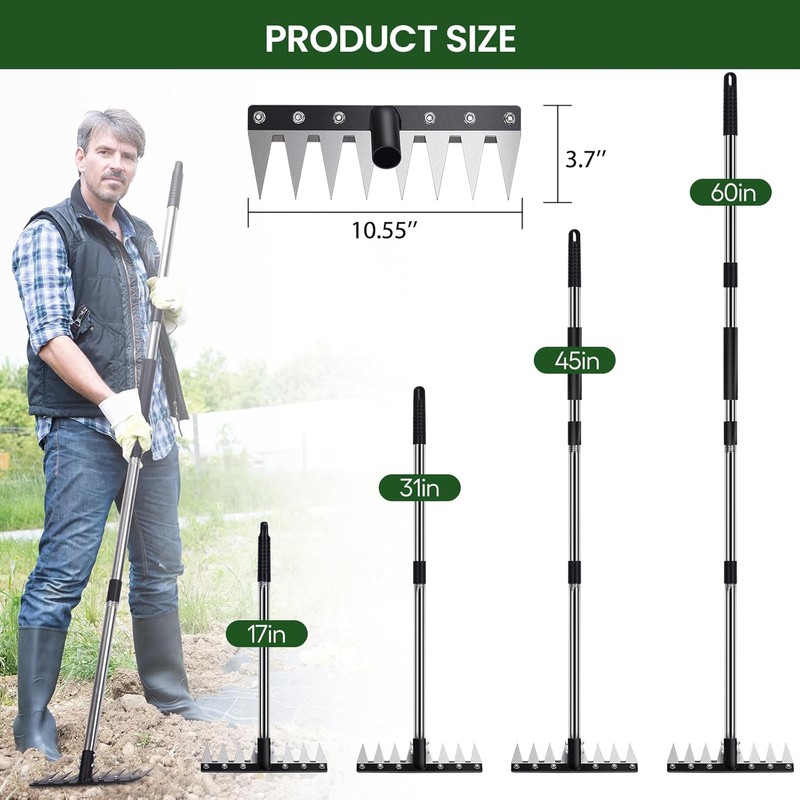 Stainless Steel Weeding Tool Long Handle – Heavy Duty Root