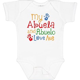 inktastic My Abuela and Abuelo Love Me Baby Bodysuit 6 Months 0020 White 26a5b