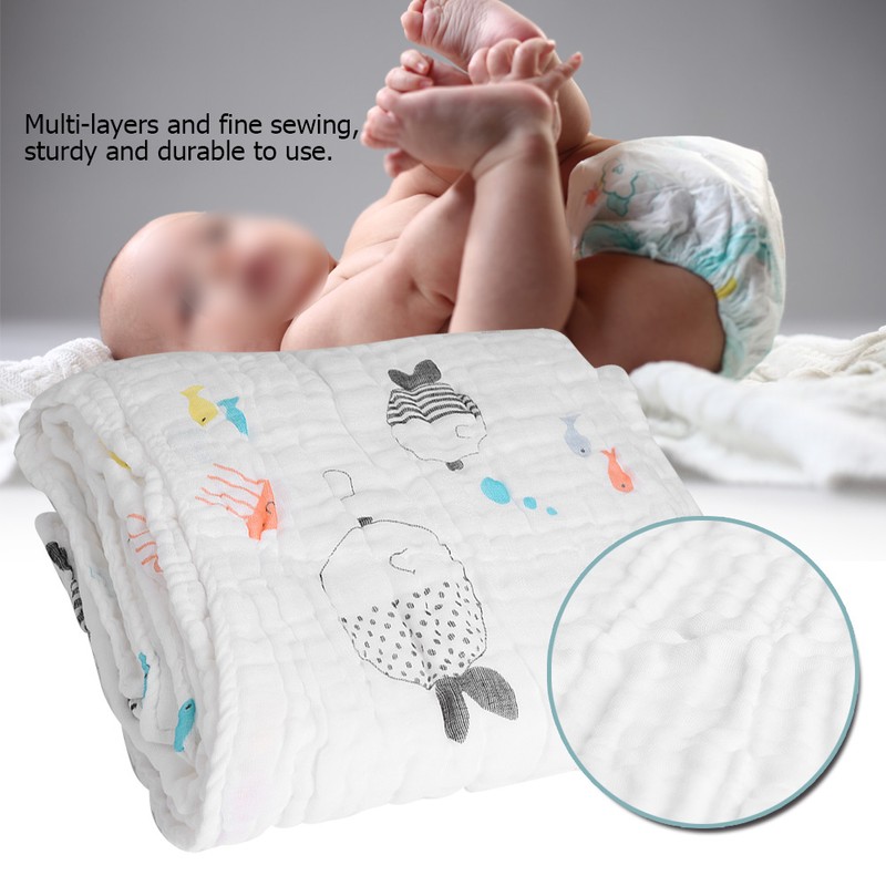 Ultra Soft Absorbent Baby Muslin Swaddle Cotton Blanket Bath Towel