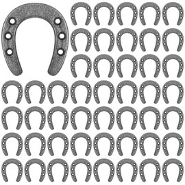 Gisafai 50 Pack 1.77 x 2 Inch Cast Iron Horseshoes for Crafts or Decorations mini Wall Decor Older Iron Horseshoes Western Theme Table Centerpieces Horseshoe for Good Lucky Party Favor