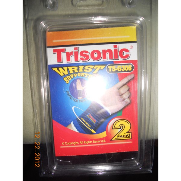 Trisonic Wrist Support One Size Two Wrist Supports To Package