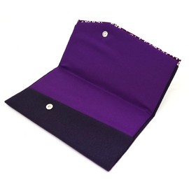 Fukusa Women's Wedding Small Cherry Blossoms Ceremonial Occasions Gold Seal Case for Congratulations and Condolences Buddhist Services Funeral Celebrations Made in Japan Magnetic Hook Type Purple
