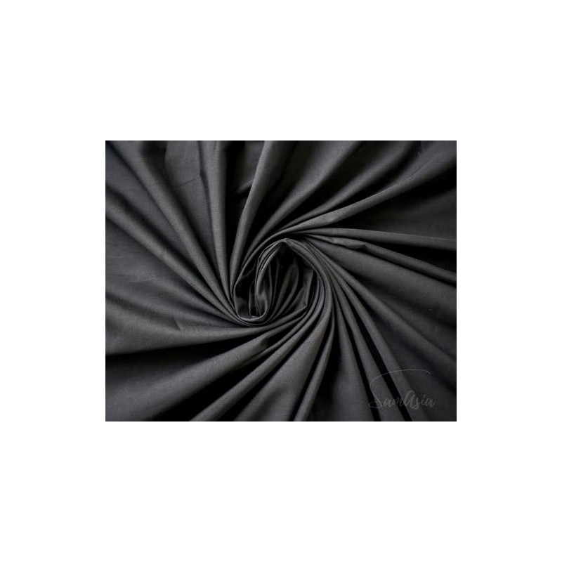 Plain Black Polycotton Fabric for Dressmaking, Art & Craft, Sewing,