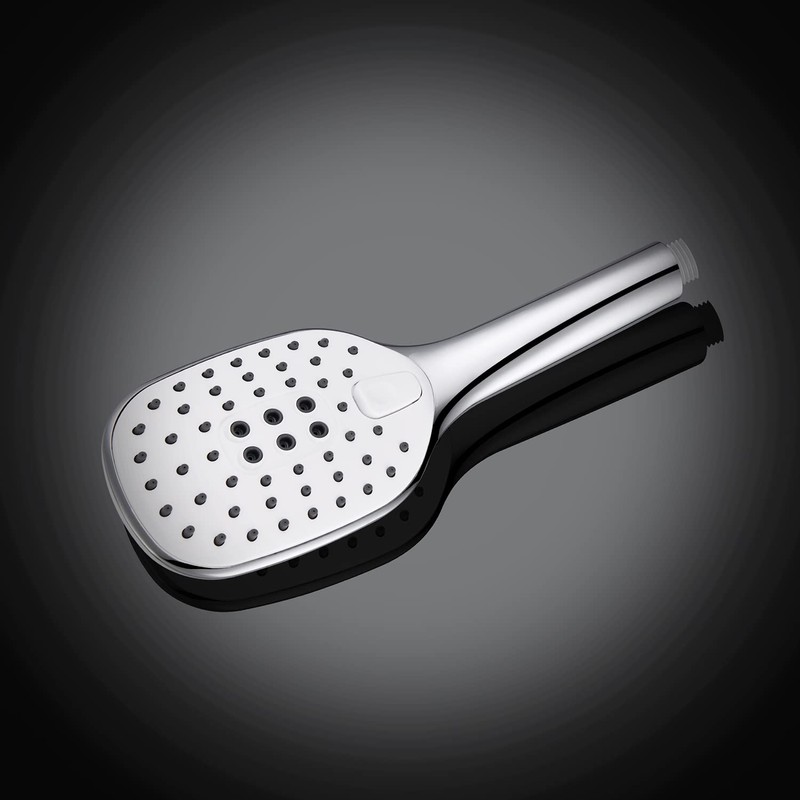 JOHO Square Hand Shower Head Shower Head with Push Button