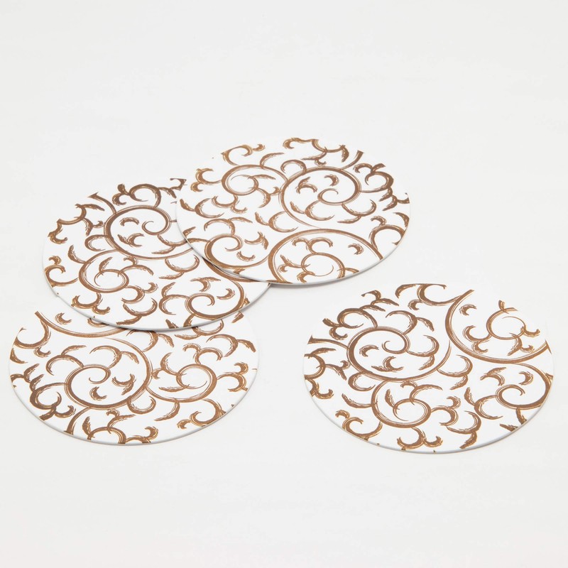 Endoshoji PKCR702 Commercial Paper Coasters, Arabesque, 100 Piece Set, Brown