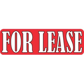 StickerTalk For Lease Vinyl Sticker, 10 inches by 3 inches