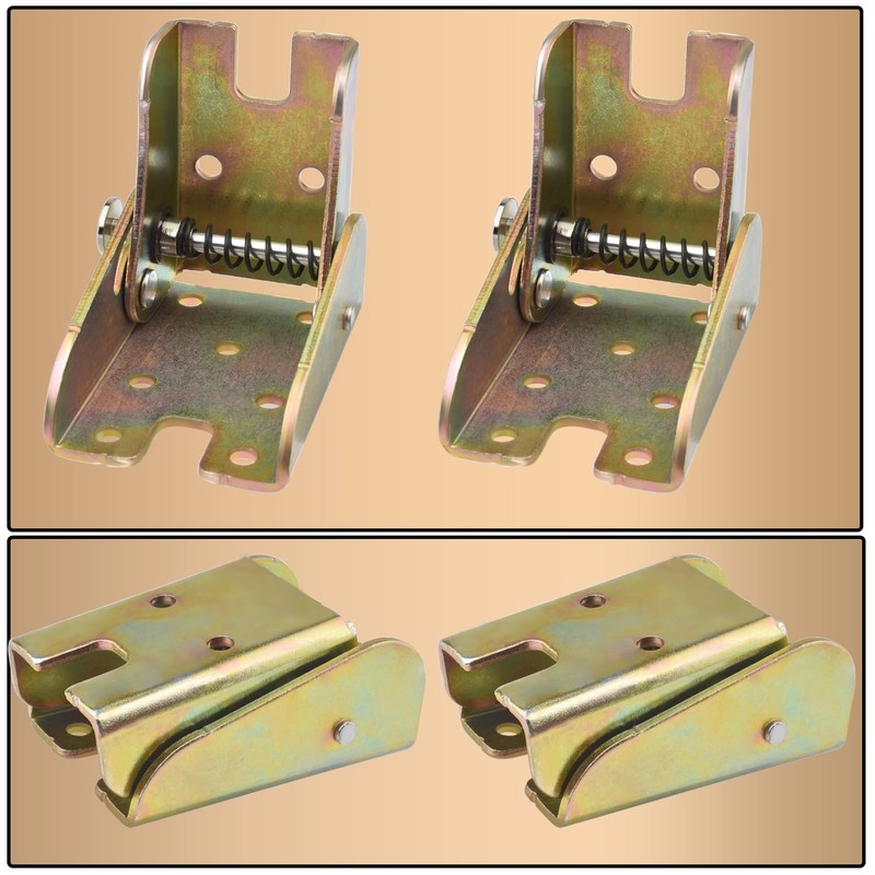 4Pcs Folding Self Bracket Locking Hinge with Screws, Leg Fittings