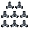 uxcell 1/2" PVC Fittings, 8 Pcs 3 Way Elbow Connector
