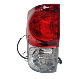 Tail Light For 2007 2008 2009 For Toyota Tundra, Halogen+Led Light Taillamp,Red Clear Rear Tail Light Brake Lamp Taillamp,Repalcement Passenger Driver Clear Lens (Left-hand drive side)