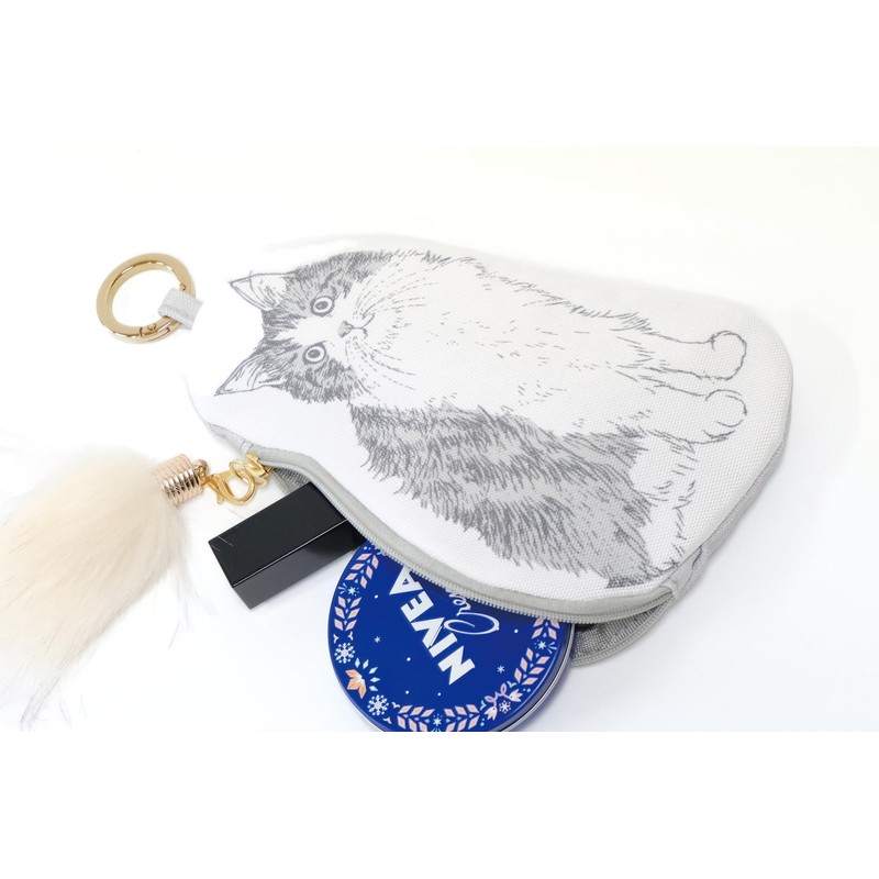 Cat All Cat Die Cut Pouch, Cat Goods, Present, Accessories,