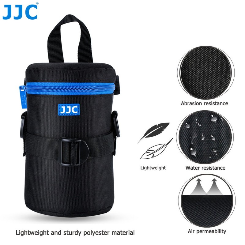 JJC Water Resistant Deluxe Lens Pouch with Shoulder Strap fits