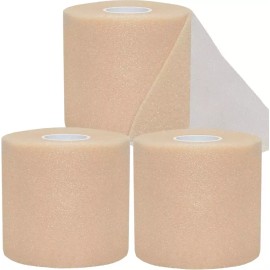 Athletic 인정하기 프리 랩 테이프 애슬레틱 3롤 X 22야드 베이지 머리띠 폼 언더랩 스포츠 [Pre Wrap Athletic Tape Black(foam)-3 Rolls] Pre Wrap Athletic Tape Beige Headband Foam Underwrap Sports 3 Rolls x 22 Yards