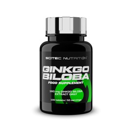 Scitec Nutrition Ginkgo Biloba Extrakt Tabletten - Natürliche Unterstützung, Standardisierte Wirkstoffe, 100 Tabletten
