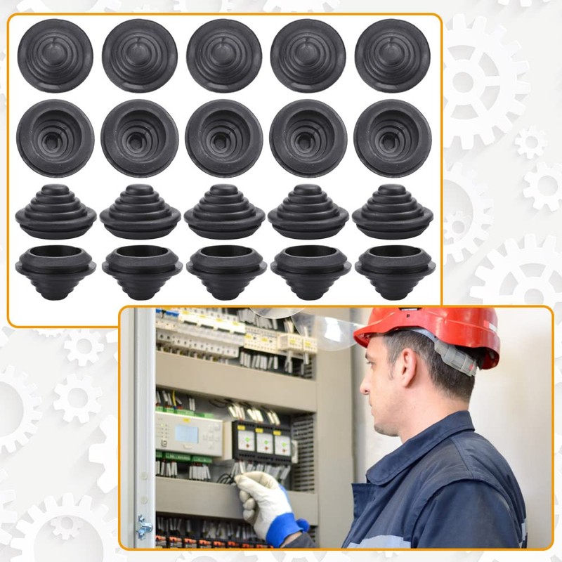 ZACUDA Pack of 20 Rubber Grommets 25 mm Cable Grommets