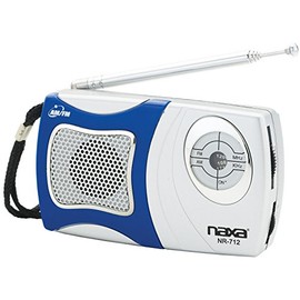 Naxa Electronics NR-712 Am/FM Mini Pocket Radio with Built-in Speaker, Black
