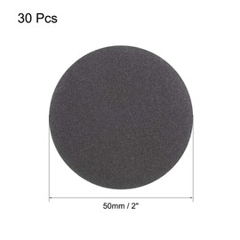 sourcing map 2 Inch Wet Dry Sanding Discs 400 Grit Hook and Loop Sanding Disc Silicon Carbide Sandpaper 30pcs
