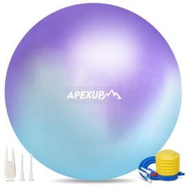 APEXUP Yoga Ball Exercise Ball, Heavy Duty Gym Ball for Fitness, Balance, Core Workout, Physical Therapy (XL(27"~30") 75cm, Blue Purple)