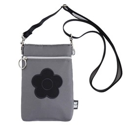 Mariqwant 000847-0001-01 Shoulder Pouch, Smartphone Shoulder Pouch, Daisy (Gray), Mini Shoulder Pochette, Crossbody, gray