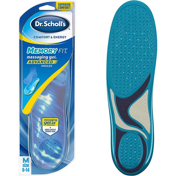 Dr. Scholl's Comfort and Energy Memory Fit Insoles for Men, 1 Pair, Size 8-14