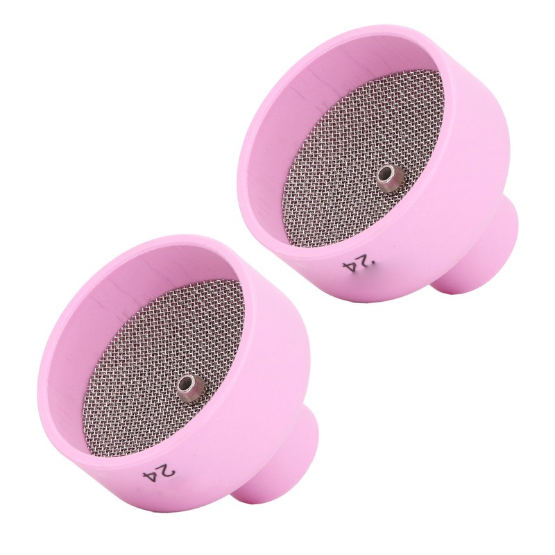 2Pcs TIG Welding Cup 24# Ceramic Nozzle 2.4mm Center Hole