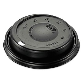 Dart 16ELBLK Cappuccino Dome Sipper Lids, Black, Plastic, 100/pack, 10 Packs/carton