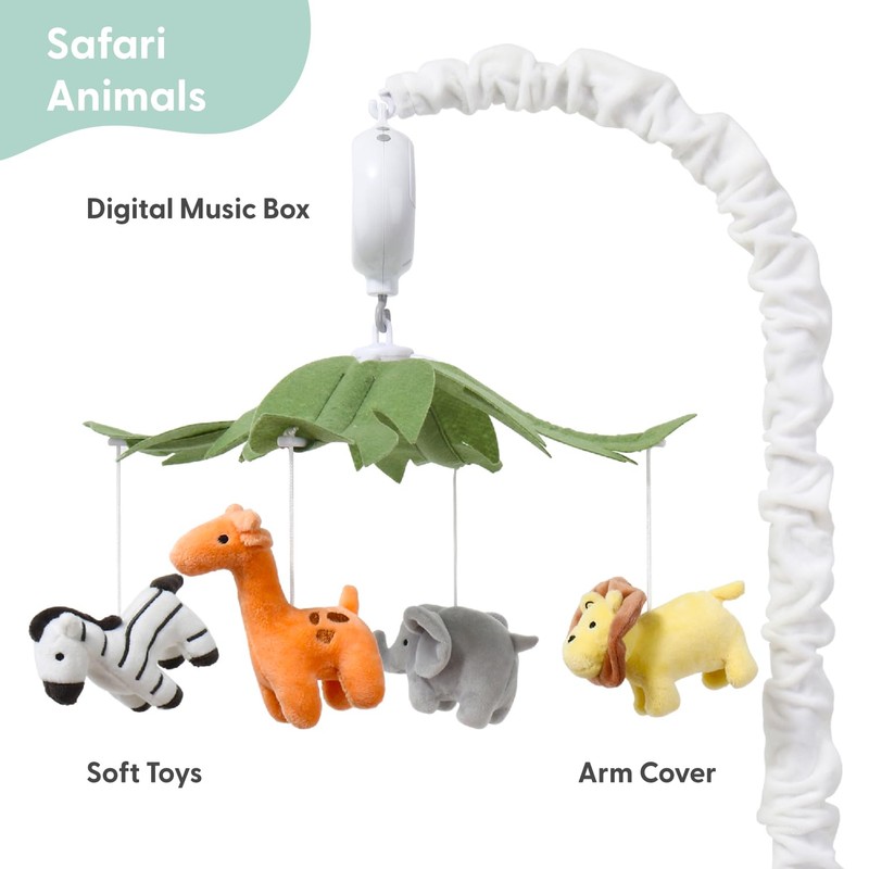 The Peanutshell Crib Mobile for Boys or Girls - White