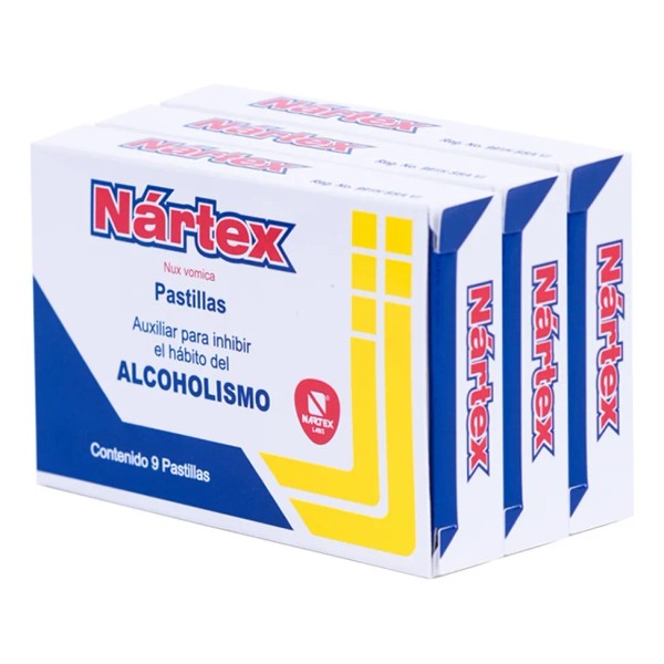 Auxiliar Hábito Del Alcoholismo Nartex 9 Tabletas 3 Pack