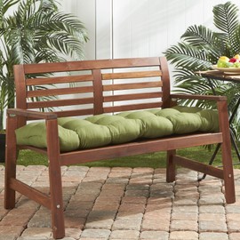 South Pine Porch Outdoor 51x18-inch Bench Cushion, 1 Count (Pack of 1), Hunter Green