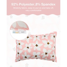 ALVABABY Toddler Pillowcases Stretchy Soft Kids Pillow Cover 2 Pack Fit 13"x 18" or 12"x16" Envelope for Girl Boy Sleepy Travel 2TPE27A