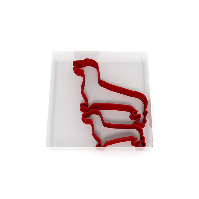 Mini/Small Daschund Dog Set of 2 Value Fondant Cutters Pair