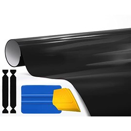 3M 1080 Gloss Black Air-Release Vinyl Wrap Roll with Toolkit (1ft x 5ft)