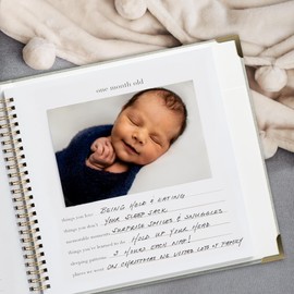 Keepsake Baby Memory Book for Boys and Girls – Timeless First 5 Year Baby Book – Gender Neutral Sage Baby Journal Scrapbook or Photo Album - A Milestone Book to Record Every Event from Birth to Age 5