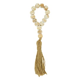 Wood Bead Tassel Napkin Rings (Set of 4)