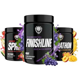 6AM Run Marathon Training Trio – Energy, Focus & Recovery Bundle (Sprint, Marathon, FinishLine) – Dietary Supplement Powder (901g, Sprint - Fruit Punch/Marathon (Peach Mango) / Grape)