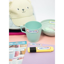 Mine Stamp Personalisierte Aufkleber - Spülmaschinen- und Mikrowellenfest | Personalisierbare Namensaufkleber für Kinder und Erwachsene | Widerstandsfähige Aufkleber