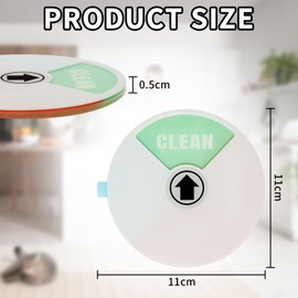 Clean Dirty Dishwasher Magnet Sign, Kaluofan Round Cleaning Dishwasher Sign with Clean, Dirty, Running and Empty Options, Dishwasher Magnet Clean Dirty Sign Easy to Read, Fashion Kitchen Decoration