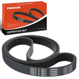 A-Premium Engine Serpentine Drive Belt Compatible with Ford, Chrysler, Freightliner, GMC, International Harvester, Lincoln, Mercury & Mini Cars - F-150, Explorer, Expedition, Mustang, Cooper & More