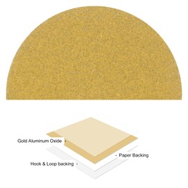 Kozelo 25pcs No Hole Sanding Discs- [ 3 Inch 100 Grit ] Round Hook and Loop Grip Sanding Pads Sandpaper for Automotive Woodworking Metal Polishing Use| Gold, Aluminum Oxide