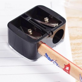 Black Eyeliner Sharpener,Eyeliner Pencil Sharpener,Eye Pencil Sharpener,Dual Holes Eyeliner Sharpener,Eyeliner Sharpener for Pencil,Makeup Pencil Sharpener