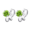Philip Jones Light Green Crystal Clip On Earrings Created with