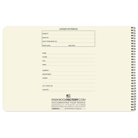 BookFactory Accounting Ledger Notebook/Large 13 Column Accounting Ledger Columnar (Thirteen Columns) Log Book - 17" x 11", 100 Pages, Wire-O Landscape Format (LED-100-CLCW-PP(17x11-Ledger-13)-AX)