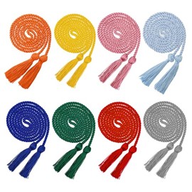 HOVEOX 8 Pieces Graduation Honor Cords Graduation Tassel Honor Cord Graduation Cords Bulk Honor Cords for Graduation Students (Red, Pink, Orange, Gold, Green, Blue, Light Blue, Gray)