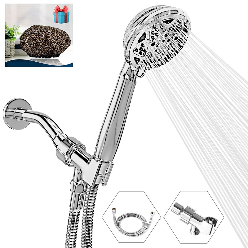 FREZZEL High Pressure Shower Head With Handheld Spray 6 Settings