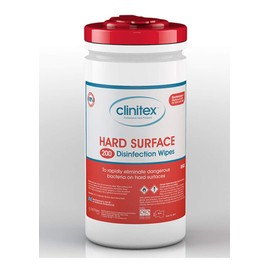 Clinitex Hard Surface Disinfection Wipes. 200 Wipes per tub.