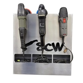 SCW PERFORMANCE RUPES TORQ PC POLISHER RACK WALL MOUNTED HOLDER BUFFER HOLDER DETAILING